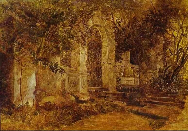 Rovine in un parco